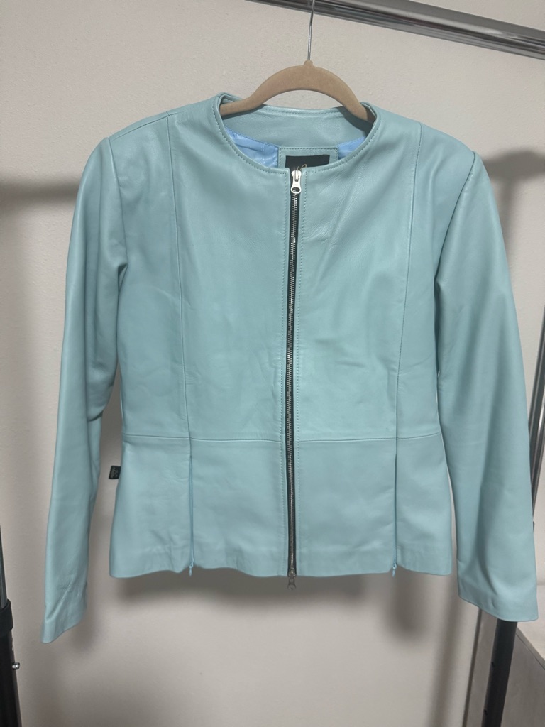 Luis Leather Vintage Turquoise Lambskin Jacket *Like New*